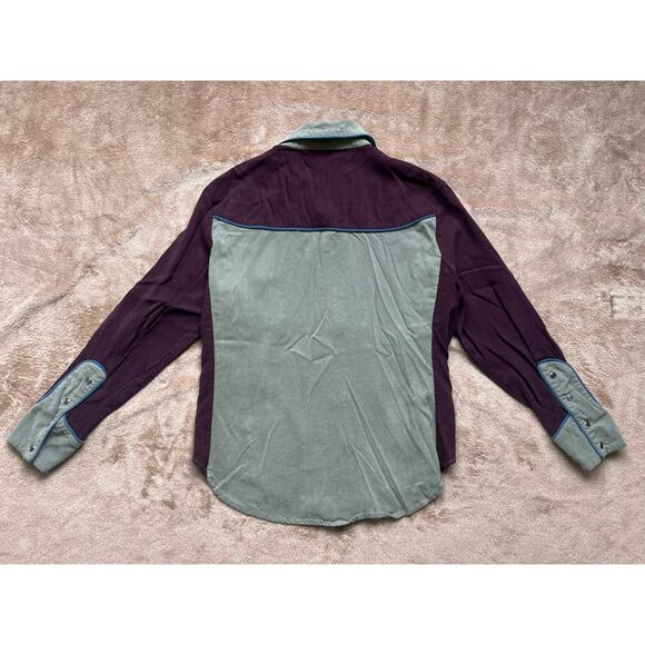 Vintage Scully Long Sleeve Purple‎ Snap Button Western Shirt Women’s Size Medium - Picture 3 of 7